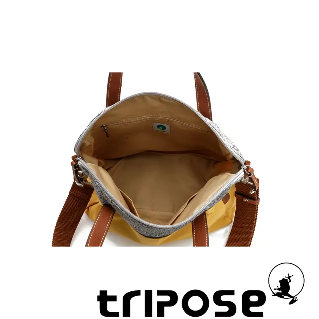 【tripose】漫遊系列岩紋玩色兩用手提背包(活力黃)