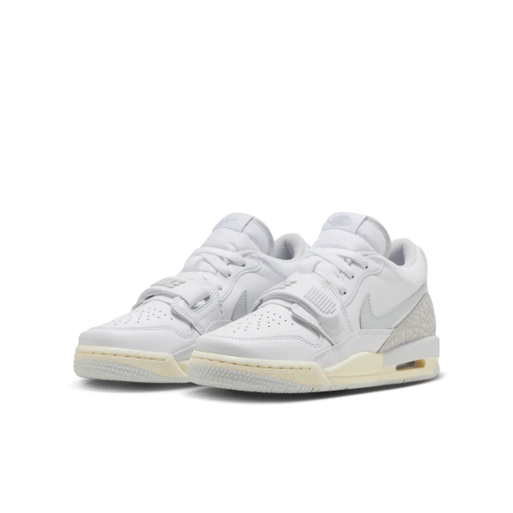 【NIKE 耐吉】運動鞋 籃球鞋 女鞋 中大童 男鞋 AIR JORDAN LEGACY 312 LOW GS 白 灰 爆裂紋(HJ3483101)