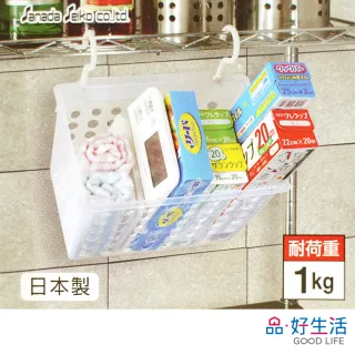 【GOOD LIFE 品好生活】日本製 多用途雙耳吊掛收納籃（透明）(日本直送 均一價)