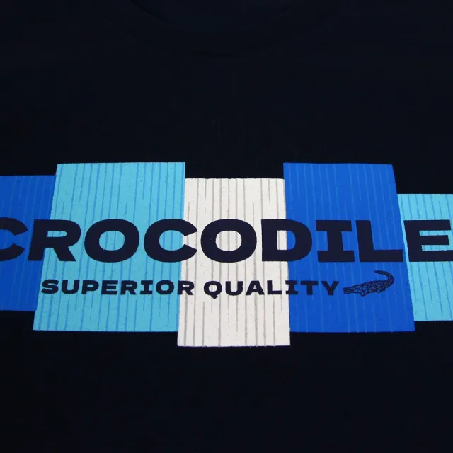【Crocodile Junior 小鱷魚童裝】『小鱷魚童裝』撞色LOGO T恤(產品編號 : C65440-05 小童款)
