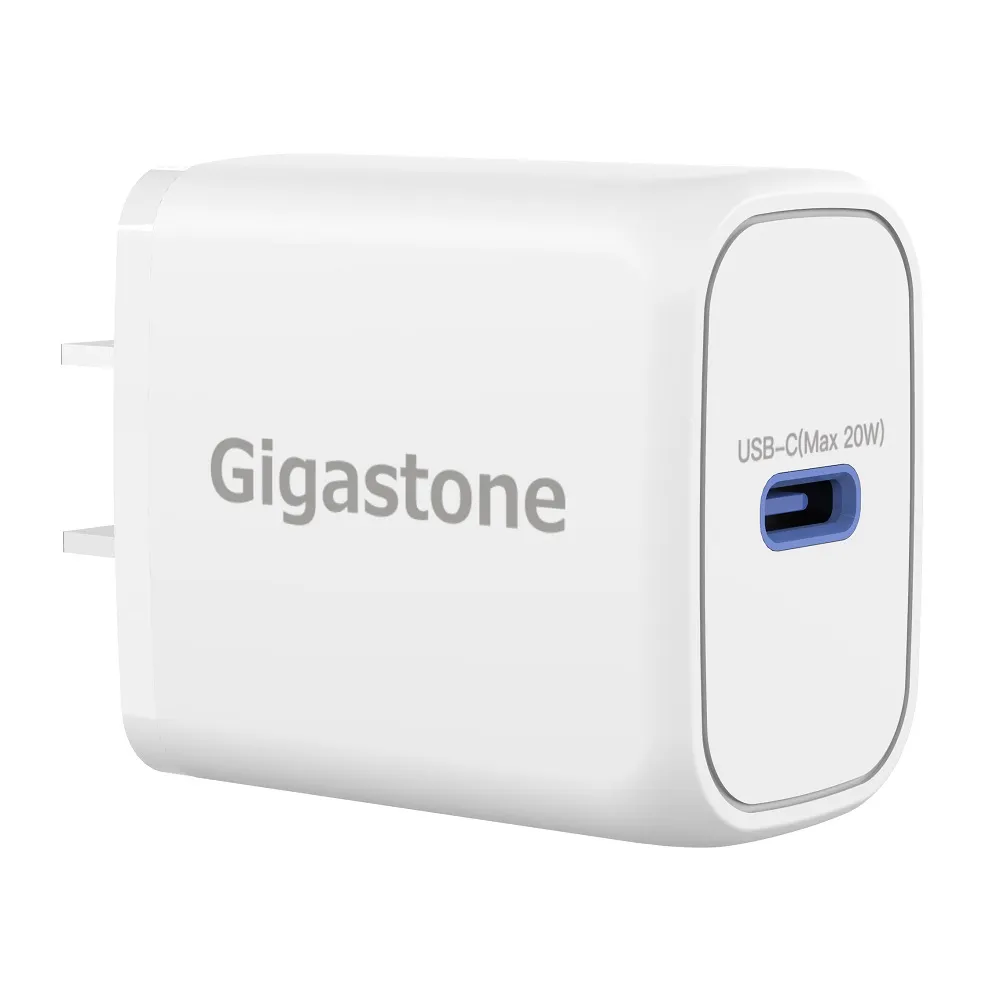 【GIGASTONE 立達】PD/QC3.0 20W單孔急速快充充電器 PD-6201W(支援iPhone 15/14/13/12/11手機快充頭)