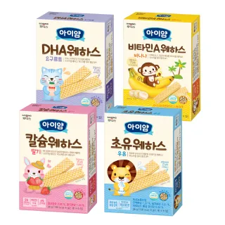 【韓國 ILDONG FOODIS  日東】藜麥威化餅 寶寶餅乾(香蕉、優格、初乳牛奶、鈣+草莓)