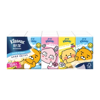 【Kleenex 舒潔】Kakao Friends 紙手帕 10抽x15包x4串(Kakao Friends限定版)