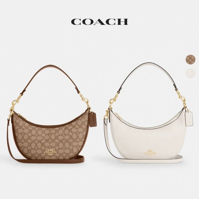 COACH官方直營 ARIA經典Logo單肩手袋-SV/黑色