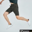 【GFoneone】男吸排開襟立袋登山機能短褲-黑色(男短褲)
