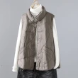 【ACheter】輕薄保暖羽絨棉馬甲氣質寬鬆無袖背心短版外套#119666(3款任選)