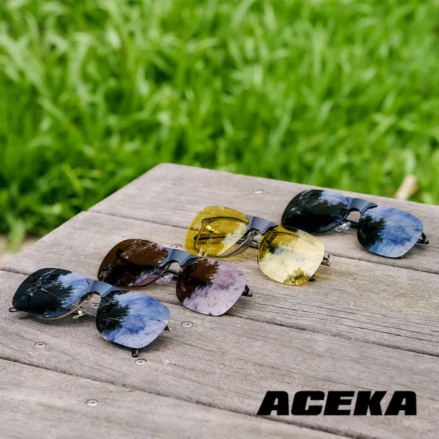 【ACEKA】俐落方形光輝黃磁吸式夾片(METRO 夾式系列)