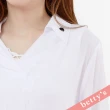 【betty’s 貝蒂思】素色逗號後開襟長袖上衣(白色)