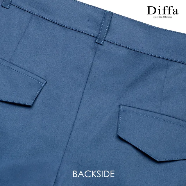 【Diffa】貼袋設計直筒長褲-女