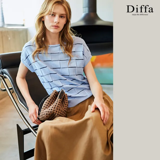 【Diffa】美型車褶設計長寬裙-女