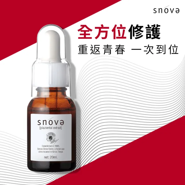 【SNOVA】絲若雪胎盤素精華液-20ml-1入組(抗老/保濕/提亮/精華液)