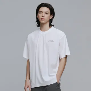 【國家地理服飾官方旗艦】男女同款 AIRDOT 涼感短袖上衣 - 白色(高透氣/輕量化/男女同款)