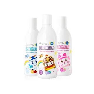 【oh care 歐克威爾】波力救援小英雄 兒童漱口水 蘋果/草莓350ml x2入(2款任選)