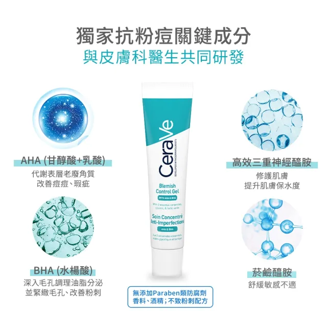 【CeraVe 適樂膚】全新上市淨痘淡疤組★A醇勻亮修護精華 30ml+多重酸煥膚修護精華40ml(抗痘)