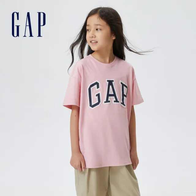 【GAP】兒童裝 Logo短袖T恤 厚磅密織親膚系列-多色可選(850572)