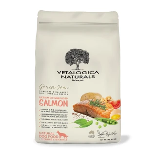 【Vetalogica 澳維康】營養保健天然狗糧 鮭魚3kg兩件優惠組(狗飼料 美膚 Omega)