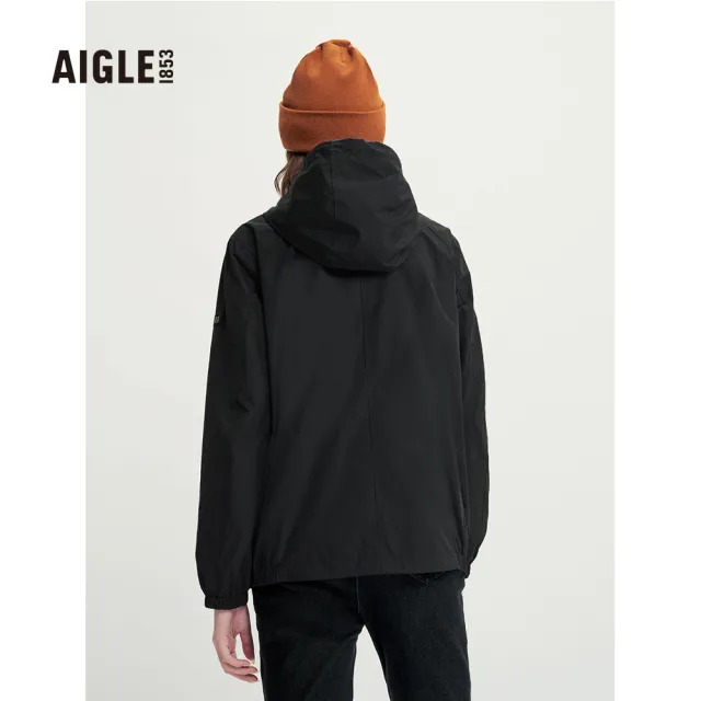 【AIGLE】女抗UV防潑水外套 AG-3A249A100 黑色(女裝 抗UV外套 防潑外套)