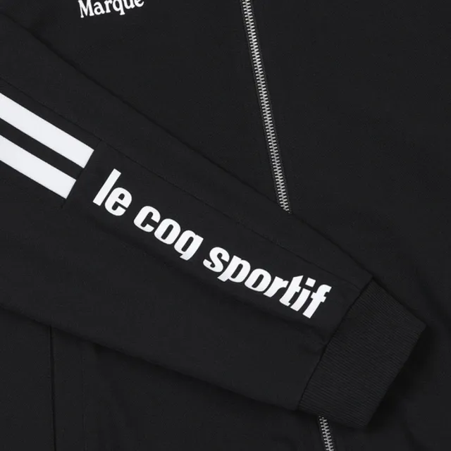 【LE COQ SPORTIF 公雞】運動基礎立領外套 男款-黑色-LKT61565