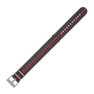 【TRASER】P99 T Tactical 咖啡色紅條紋尼龍錶帶(#110663)