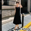 【UniStyle】2件套裝短袖盤扣上衣吊帶連身裙 韓系復古 水墨花設計 女 ZM177-2396(圖片色)
