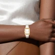 【COACH】官方授權經銷商 知性風采時尚腕錶-24mm/白面金框白皮帶(14504314)