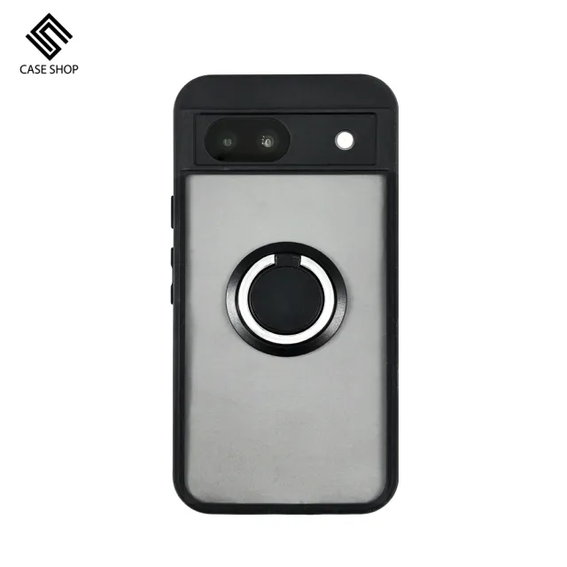 【CASE SHOP】CASE SHOP Google Pixel 8a 指環支架站立保護殼-黑(360度可調整式支架、一秒輕鬆追劇)