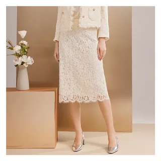 【EPISODE】精緻浪漫立體花卉蕾絲長裙E43109（白）