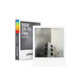【Polaroid 寶麗來】SX-70黑白色白框相紙(D7F2)
