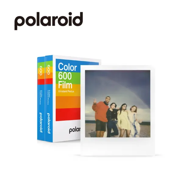【Polaroid 寶麗來】600型 彩色白框相紙雙入裝-16張(D6F5)