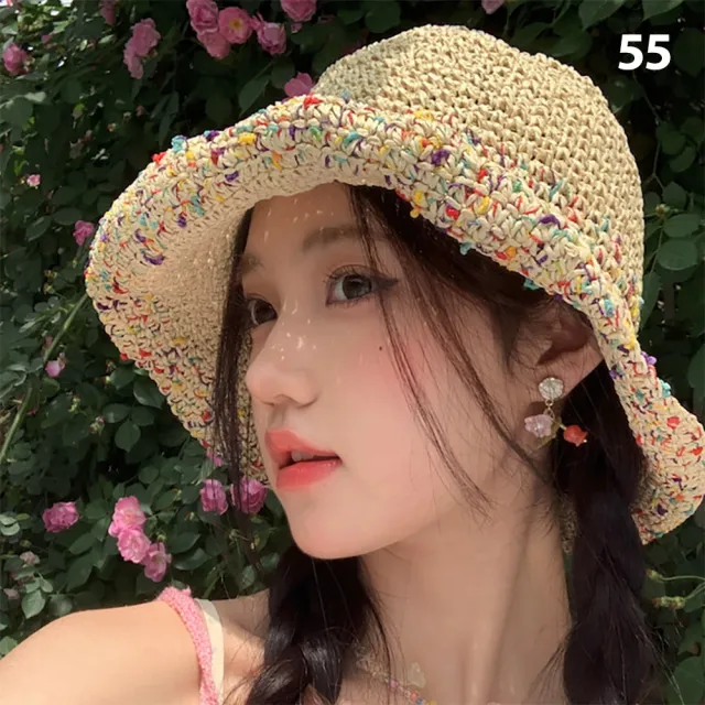 【SeasonsBikini】春夏百搭防曬編織草帽(草帽摺疊空頂)