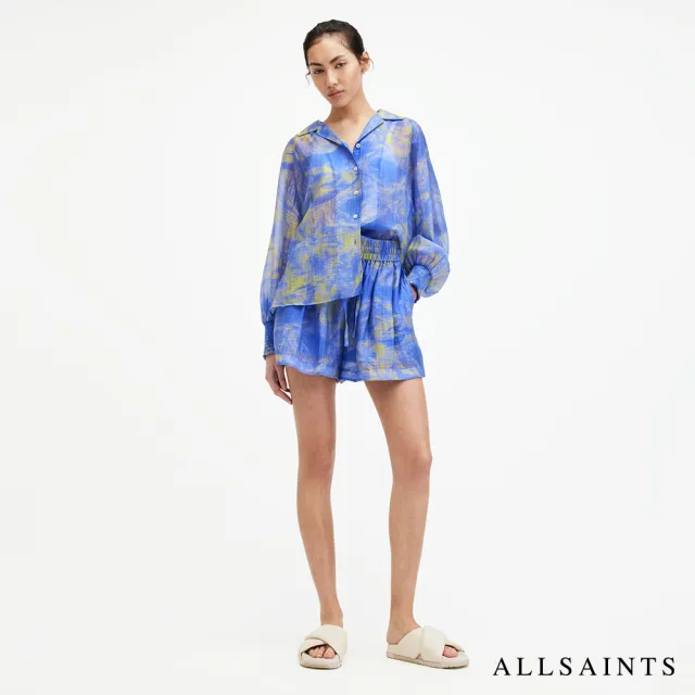 【ALLSAINTS】ISLA INSPIRAL 寬鬆輕盈微透膚印花襯衫 W018PA(寬鬆版型)