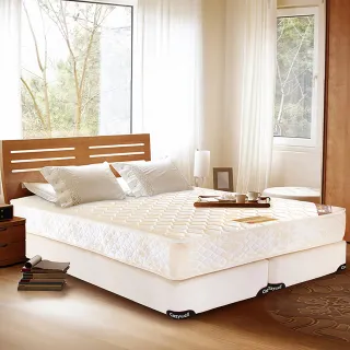 【德泰】五星級飯店款 彈簧床墊 雙大6尺+Oleles 歐萊絲 乳膠QQ枕(送保潔墊)
