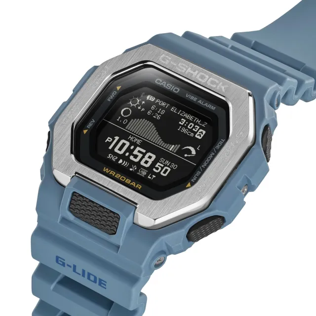 【CASIO 卡西歐】G-SHOCK潮汐月相電子錶(GBX-100-2A)