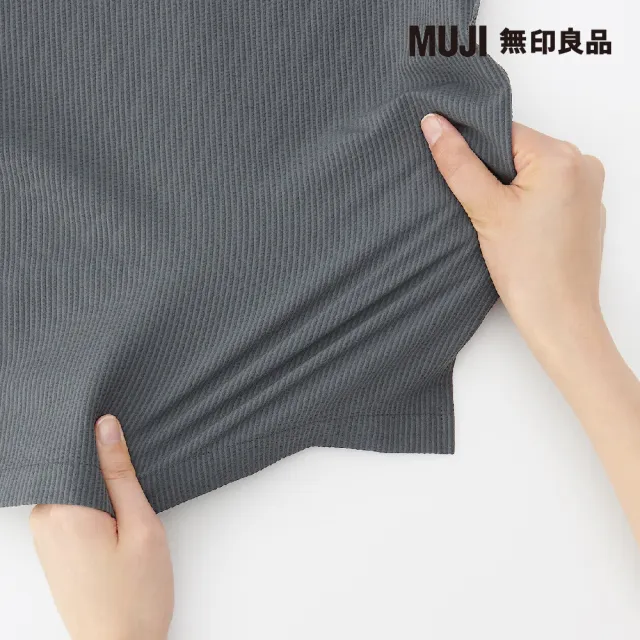 【MUJI 無印良品】男透氣彈性泡泡紗亨利領短袖布帛T恤(共3色)