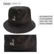 【KANGOL】NYLON 微光薄料漁夫帽(黑色)