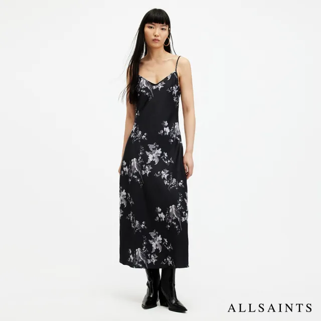 【ALLSAINTS】BRYONY IONA 花卉印花中長版洋裝 W321DA(常規版型)