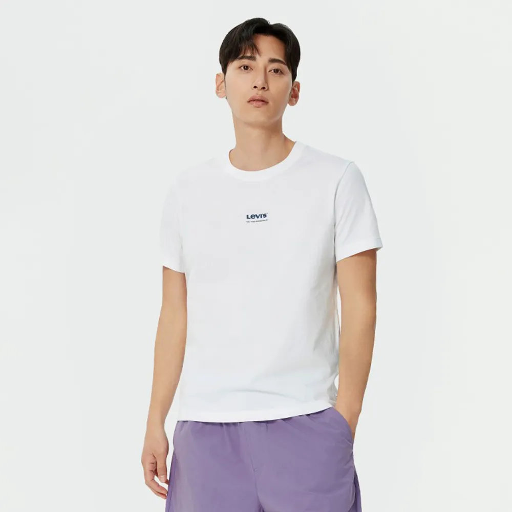 【LEVIS 官方旗艦】男女同款 前後LOGO短袖Tee / 190G舒適面料 熱賣單品 000S5-0000