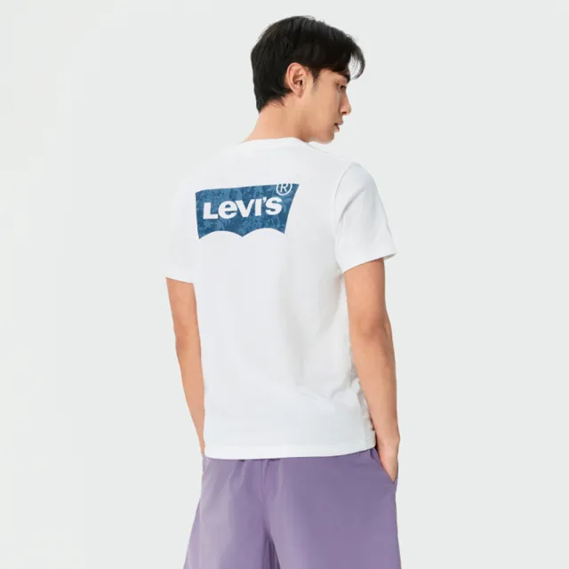 【LEVIS 官方旗艦】男女同款 前後LOGO短袖Tee / 190G舒適面料 熱賣單品 000S5-0000