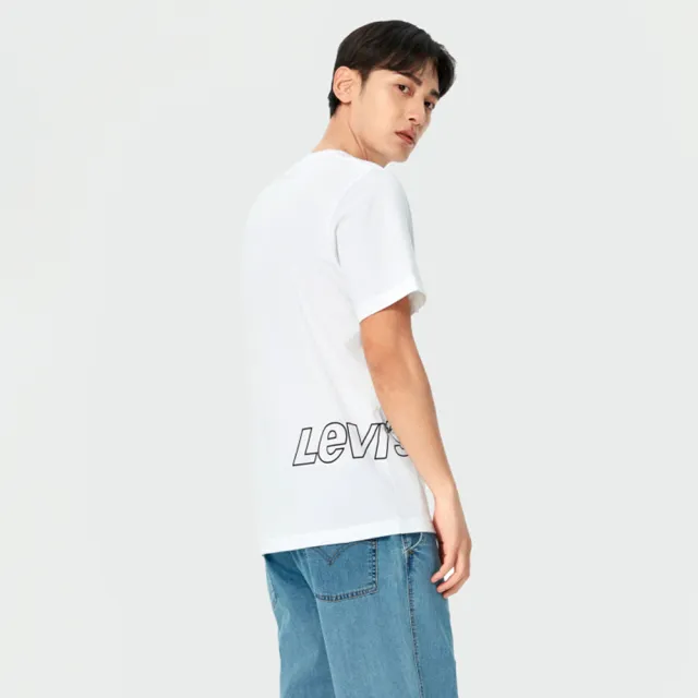 【LEVIS 官方旗艦】男女同款 側身LOGO短袖Tee / 190G舒適面料 熱賣單品 000S3-0001