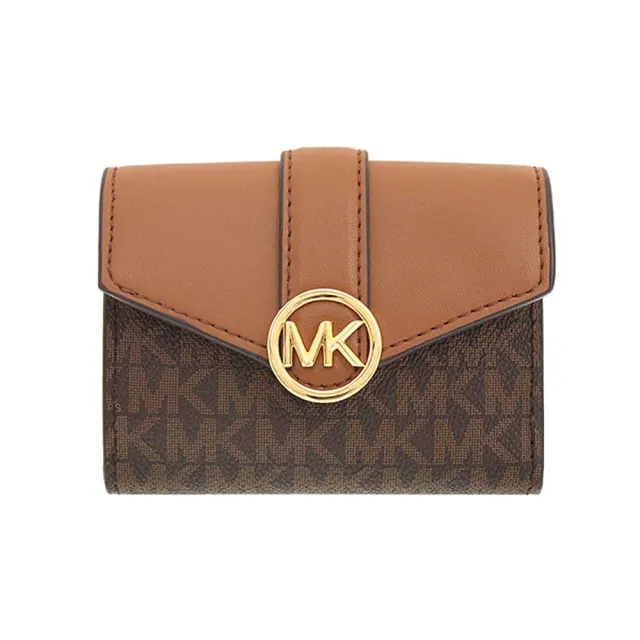 【Michael Kors】Carmen系列防刮皮革三折式中夾(35S2GNMF6L/35S2GNMF8B)