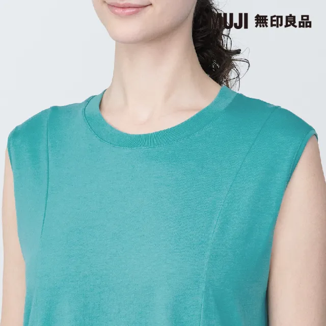 【MUJI 無印良品】女棉混天竺無袖洋裝(共3色)