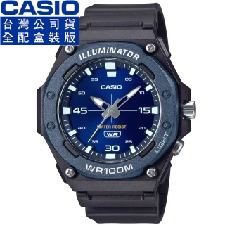 【CASIO 卡西歐】卡西歐運動指針膠帶錶-藍色(MW-620H-2A 全配盒裝版)