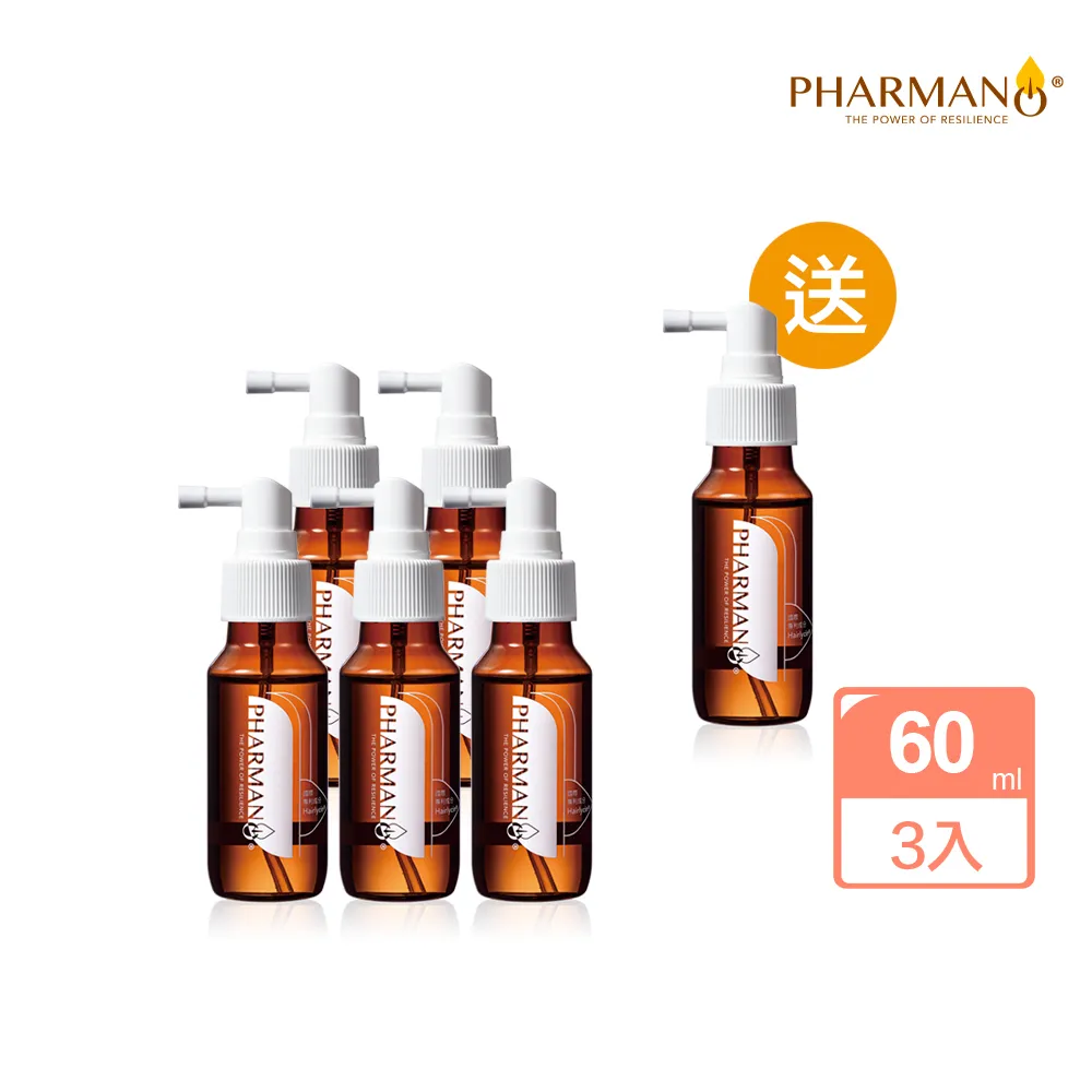 【PHARMANO 髮蔓濃】180天健髮Plus(肌本氧髮露60ml/組x5加碼送肌本氧髮露60ml/組x1)