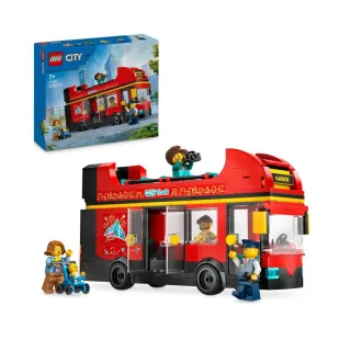 【LEGO 樂高】城市系列 60407 紅色雙層觀光巴士(交通工具 DIY積木 居家擺設 禮物)