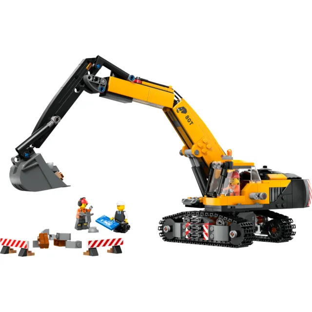 【LEGO 樂高】城市系列 60420 工程挖掘機(交通工具 STEM玩具 禮物)