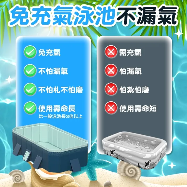 【Zhuyin】泳池 免充氣折疊游泳池 2.6米(加贈豪華戲水組 兒童戲水池 摺疊泳池 家庭水池 儲水桶)