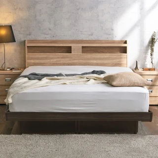 【KIKY】米月可充電收納二件床組 雙人加大6尺(床頭片+掀床底)