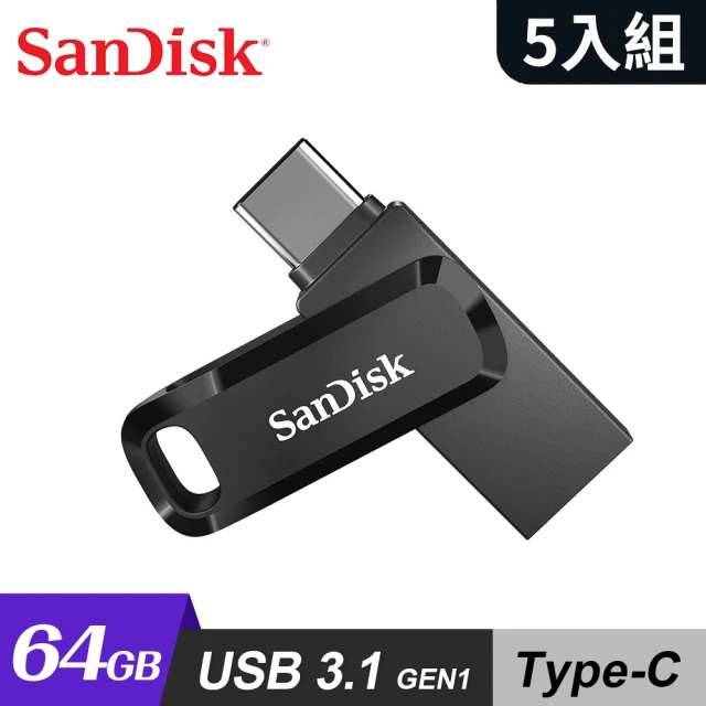 SanDisk 晟碟SanDisk 晟碟 Ultra Go USB Type-C 雙用隨身碟 64G《5入組》