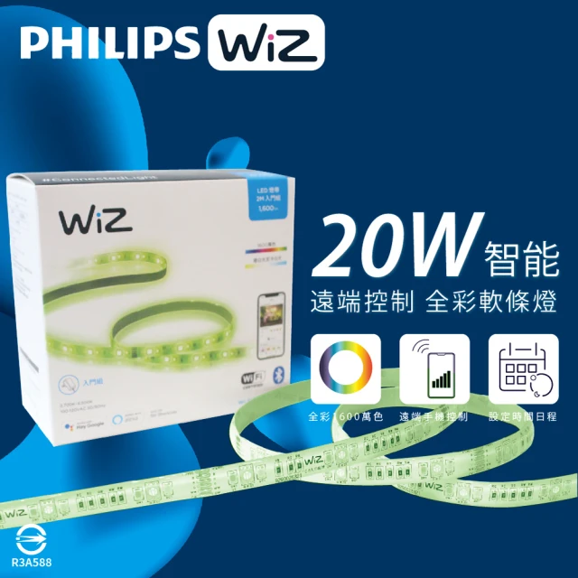 Philips 飛利浦 LED WiZ 20W 2米 110V APP手機控制 智慧照明 燈帶 軟條燈