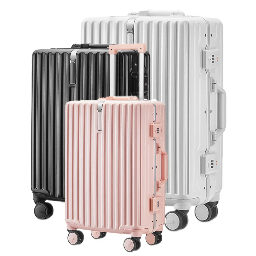 【WALLABY】20吋 馬卡龍鋁框行李箱 登機箱 旅行箱 全新款式/飛機輪加大/防刮